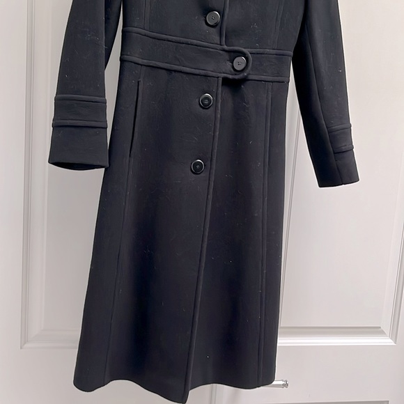 STEVE BY SEARLE Black Wool Coat - Picture 3 of 7
